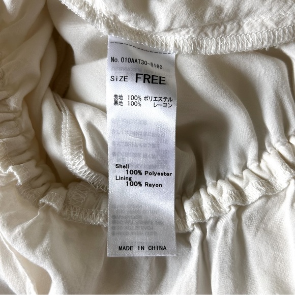 MOUSSY Chiffon Cinched Waist Blouse Ivory - Picture 11 of 13